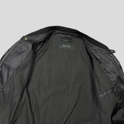 Gucci 2012 Nylon Monogram GG Web Logo Bomber Jacket - IT52 (L) | Default Title, Black