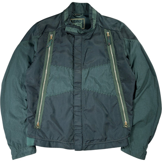 Marithe + François Girbaud Ultimate Zippers Deep Green Jacket L | Large, Green
