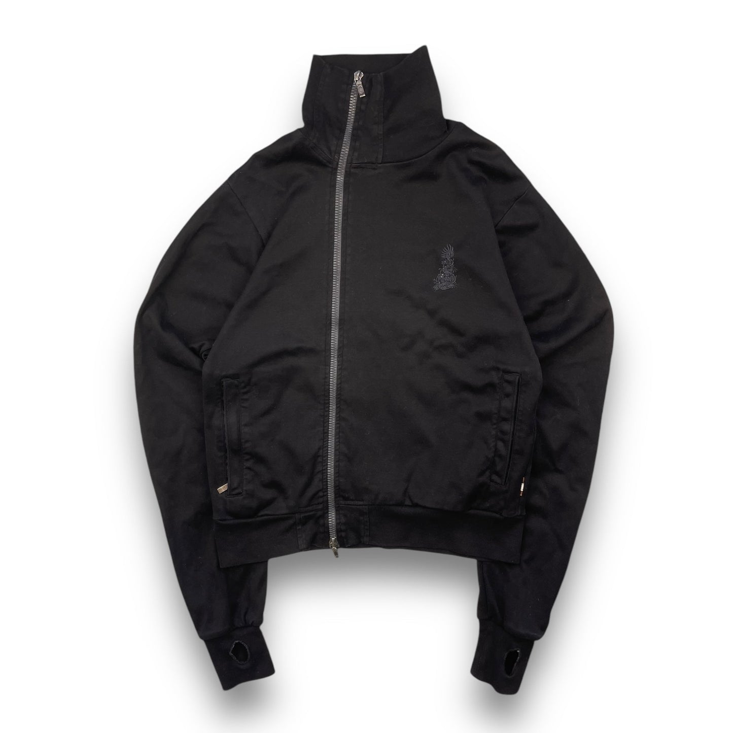 Maharishi Off Centre Zip Jumper (S) | Default Title, Black