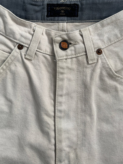 Valentino Pure Cotton High Waisted Denim Jeans - W26