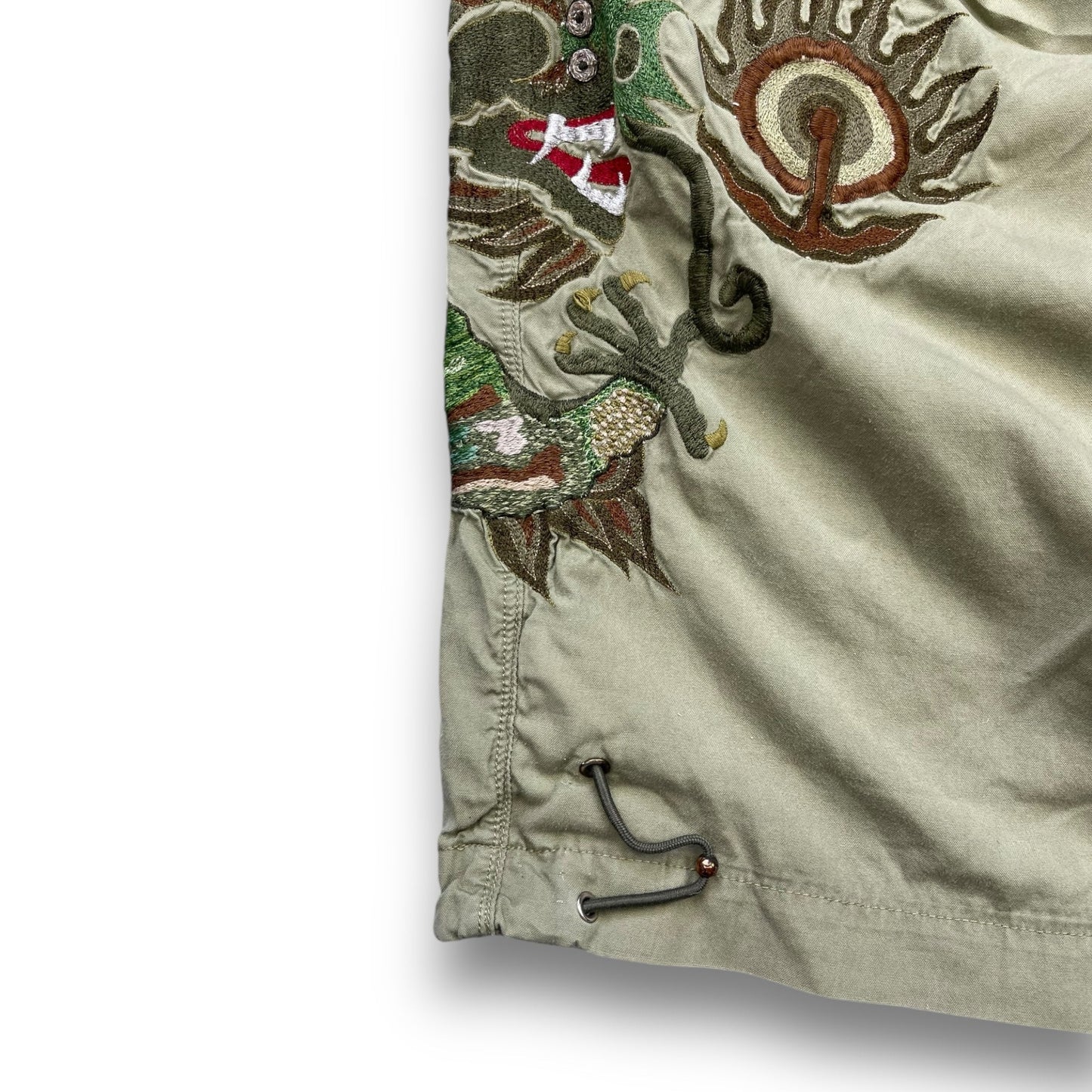 2002 Maharishi Embroidered Dragon Snopants (L) | Default Title, Red