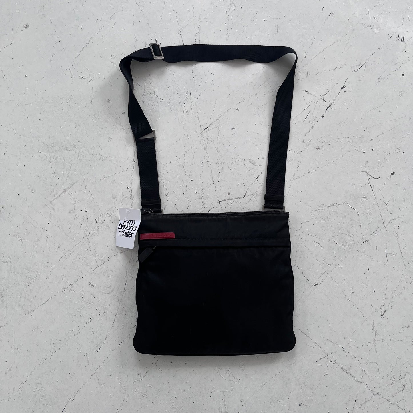 fw1999 prada sport nylon crossbody bag | O/S, Black