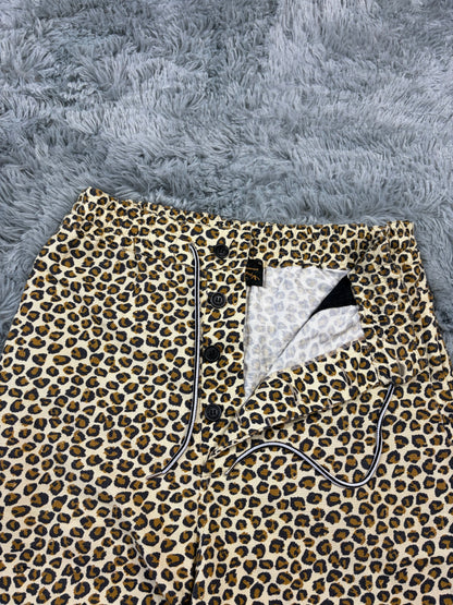 Vivienne Westwood 00’s Anglomania Leopard Print Baggy Shorts - M | O/S, Red