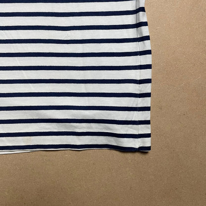 S/S 1989 Denim Blue Striped ICE JACKET Marina Spell Out T-shirt