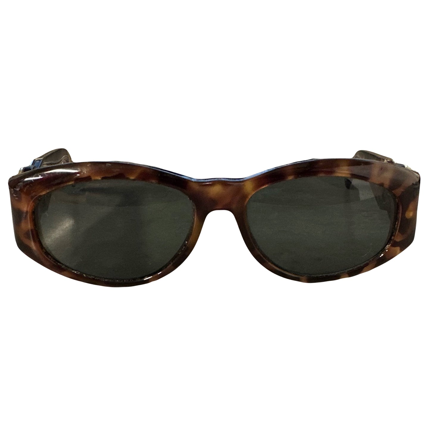Versace 90s Medusa Head Sunglasses In Tortoise