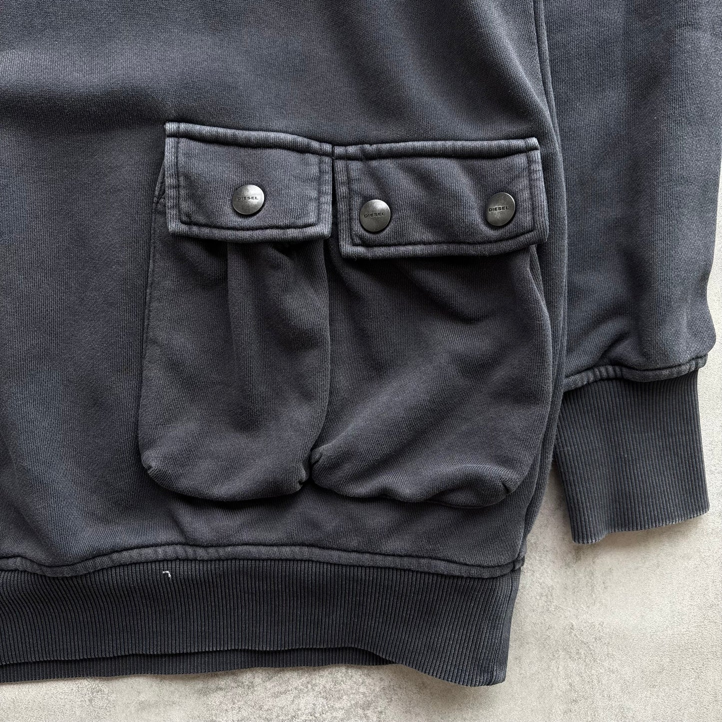DIESEL UTILITY HOODIE | O/S, Charcoal