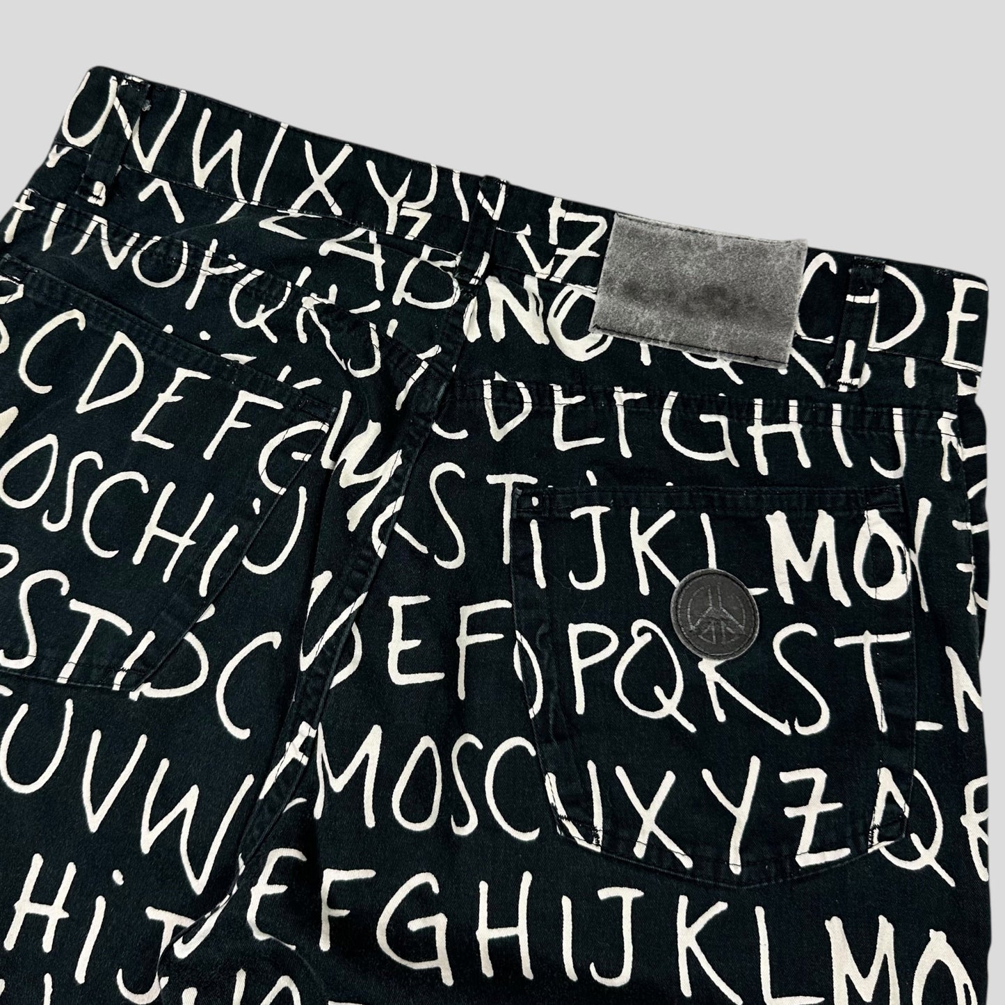 Moschino Jeans 00’s ABC Alphabet Black Jeans - 31 | Default Title, Multicoloured