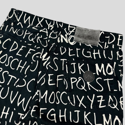 Moschino Jeans 00’s ABC Alphabet Black Jeans - 31 | Default Title, Multicoloured