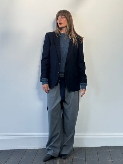 Vintage 1990s Pure Wool Single Breasted Blazer - 38R/M
