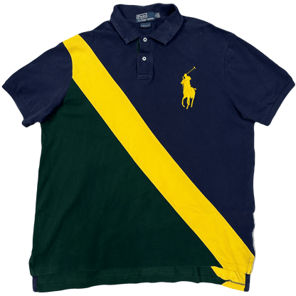 Ralph Lauren Polo In Navy, Yellow & Green ( XL ) - Known Source