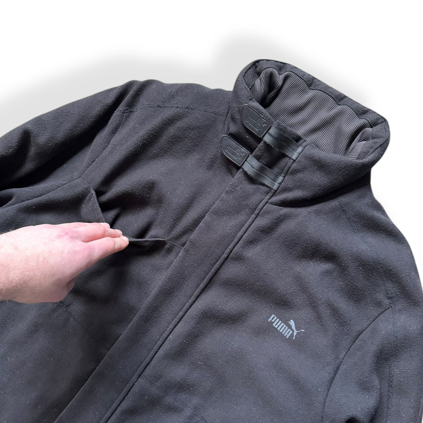 2004 Puma Mostro Wool Long Jacket  (XL) | Default Title, Black