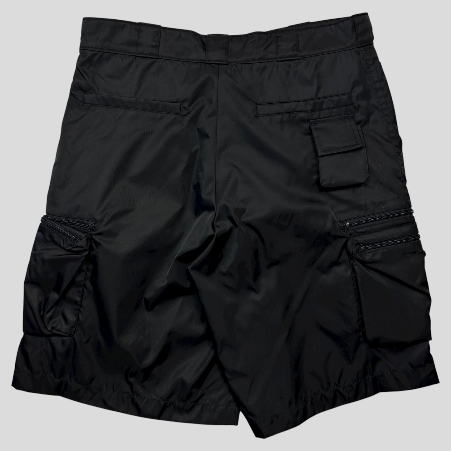 Prada 2023 Re-nylon Plaque Logo Bermuda Cargo Shorts - L