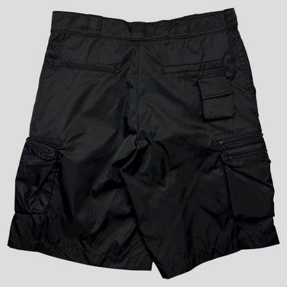 Prada 2023 Re-nylon Plaque Logo Bermuda Cargo Shorts - L