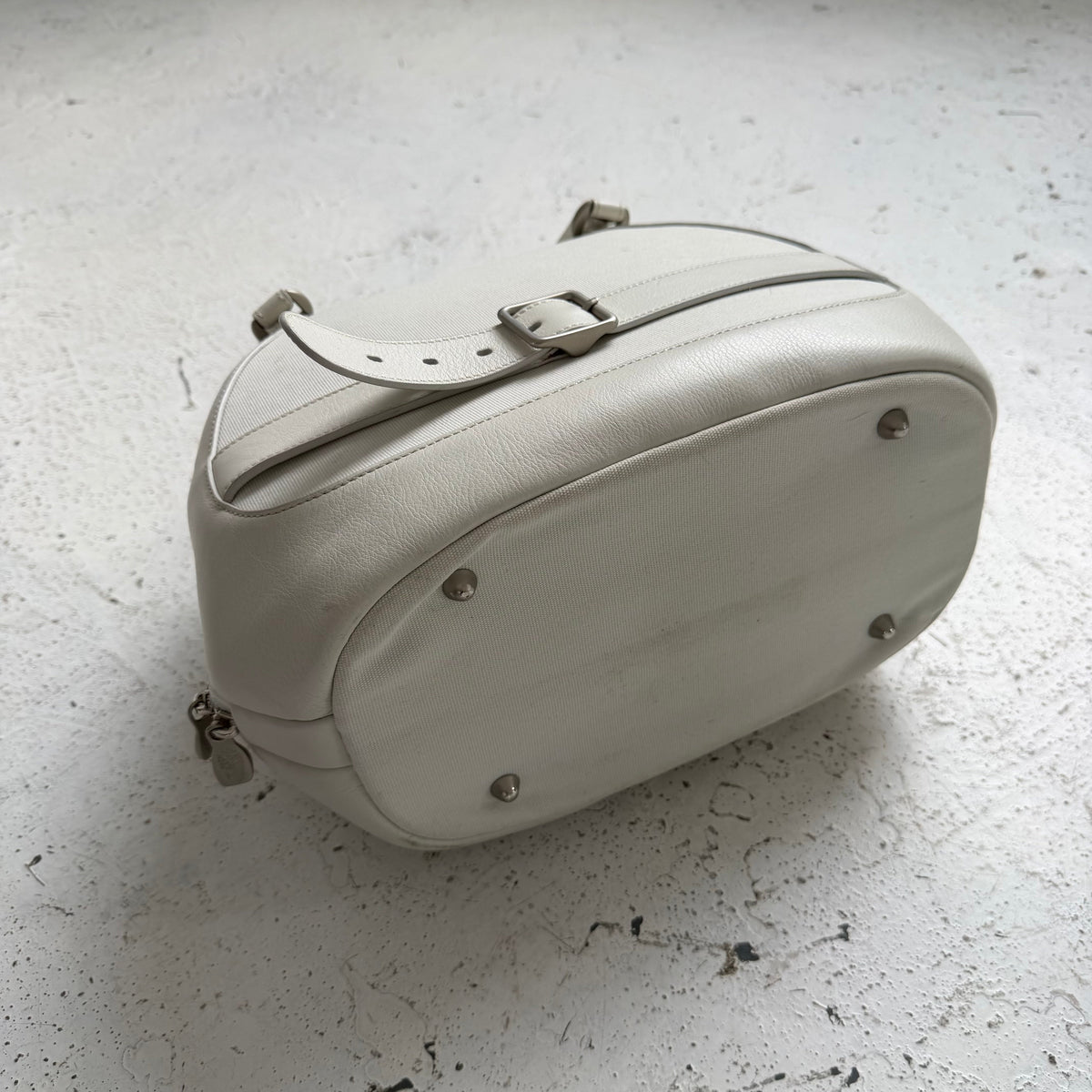 alexander mcqueen x samsonite crocodile leather style boarding bag | O/S, Ivory