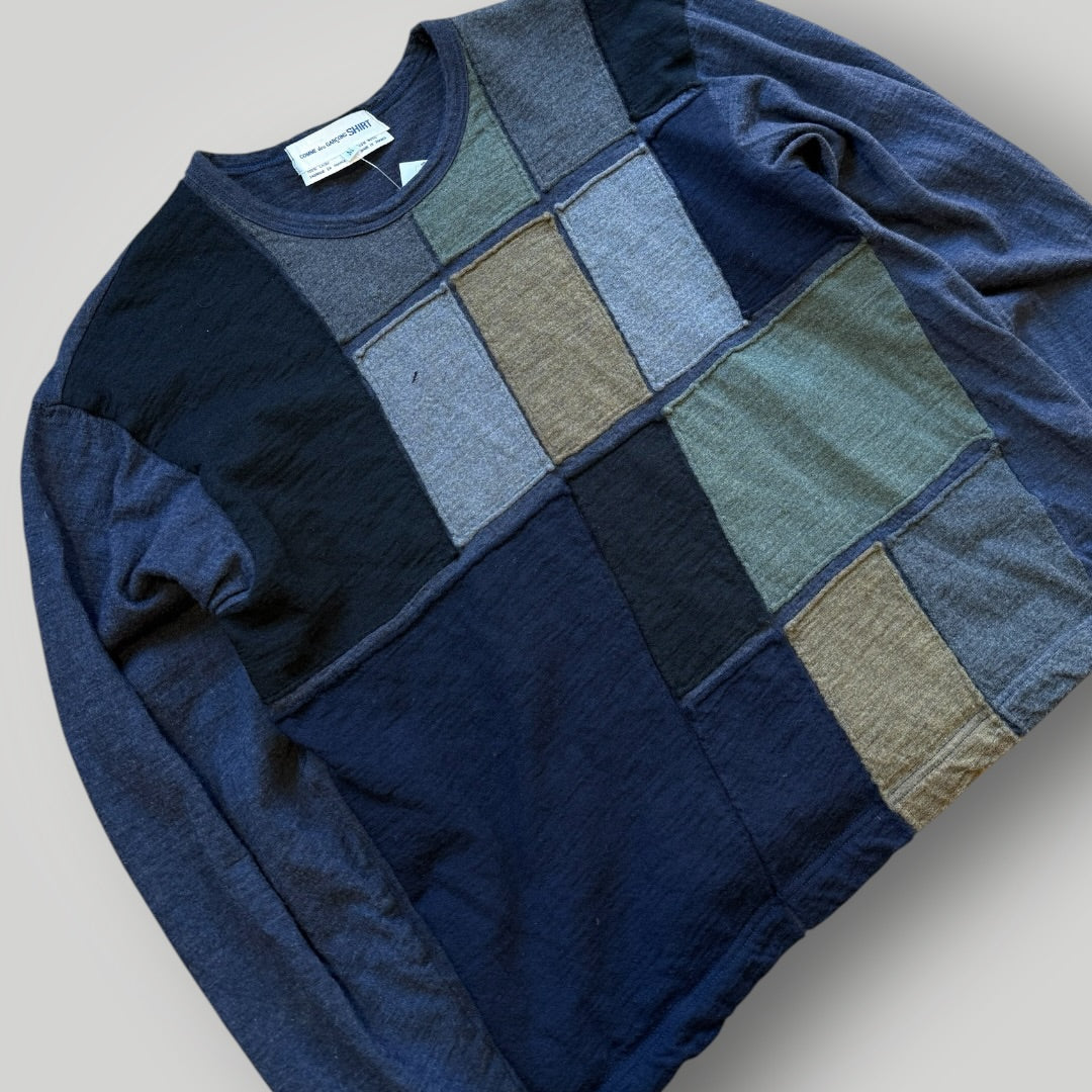 Comme des Garçons SHIRT Patch Work Wool Knit XS/S