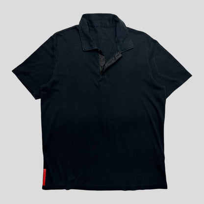 Prada Sport 2009 Nylon Collared Cotton Shirt - L | XL, Black