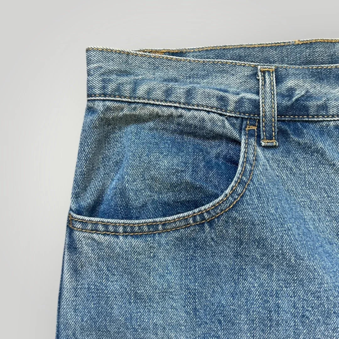 Beslow Korea Wide Light Wash Jeans 34x31