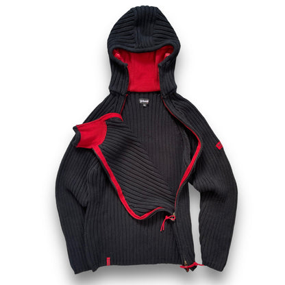 2000's Schott NYC Dual Zip Knitted Balaclava Hoodie (L) | Default Title, Navy