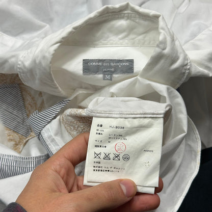 Comme Des Garçons Homme 2003 Patchwork Metallic Embroidered Shirt - M