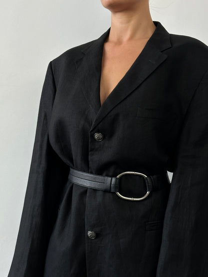 Versace Classic V2 Bespoke Button Pure Linen Single Breasted Blazer - 46R/XL