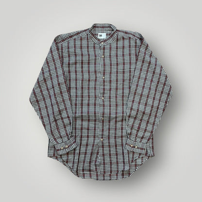 Issey Miyake Band Collar Check Shirt M