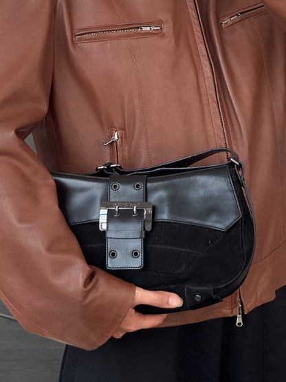 Russell & Bromley 00s Leather Suede Shoulder Bag