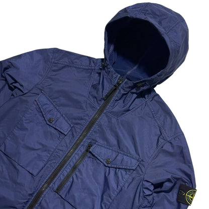 Stone Island Lamy Flock Zip Up Double Pocket Jacket with Velour Inner