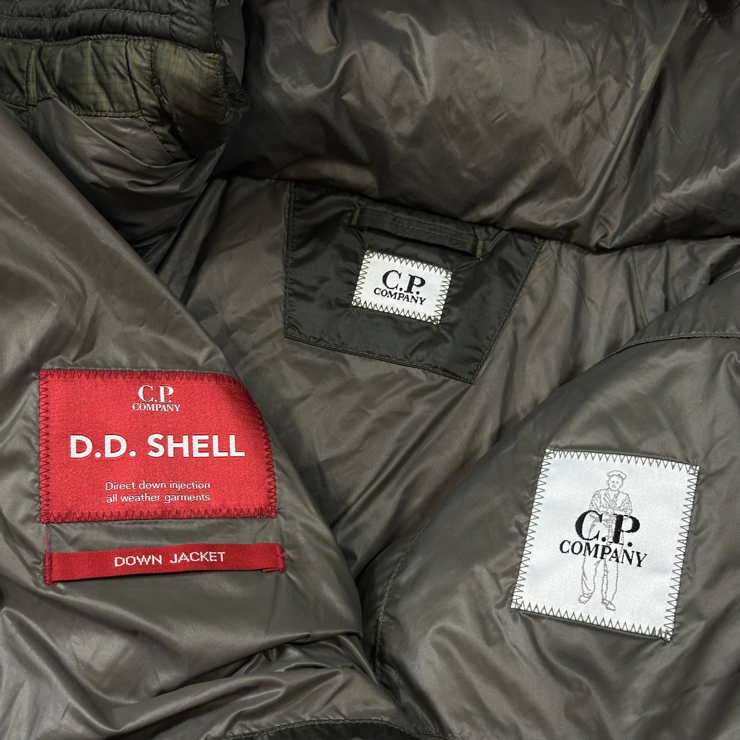 CP Company 2022 DD Shell Opaque Olive Puffer Jacket - IT50 (M/L)
