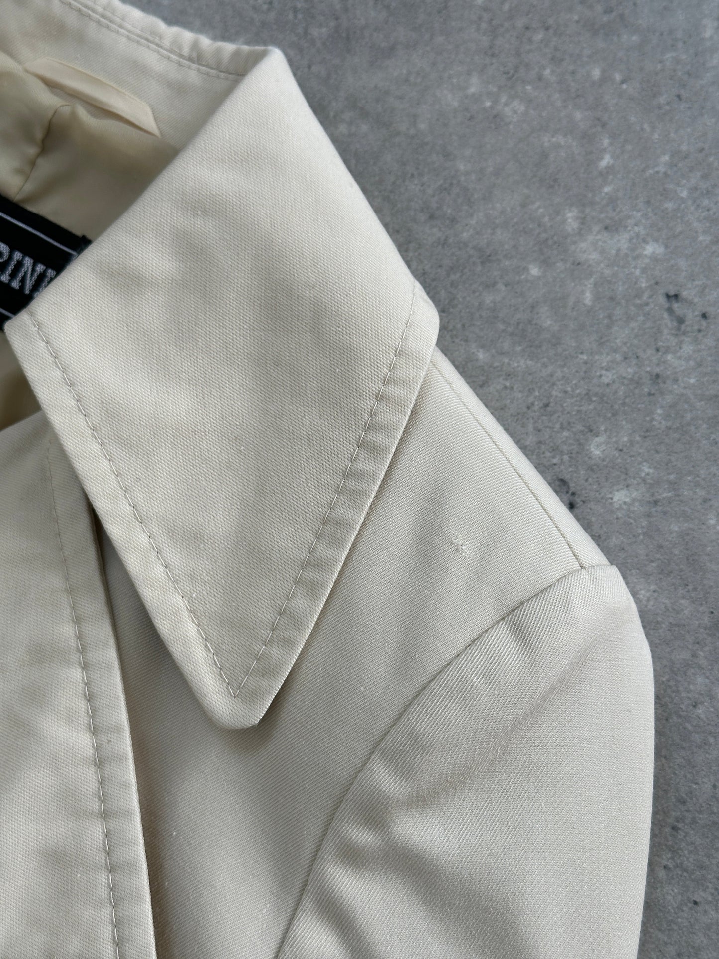 Vintage 1980s Cotton Double Breasted Belted Trench Coat - XS