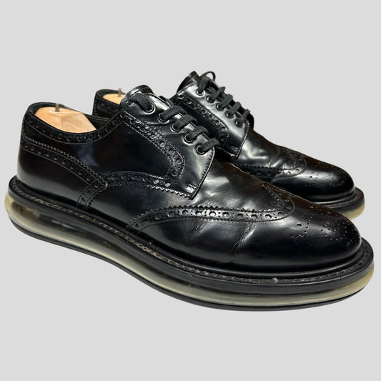 Prada Air Levitate Brogues Black Leather Derby Shoes - UK9 | DEFAULT TITLE, Black
