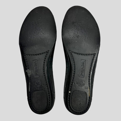 Prada Milano Leather Combat Boots - UK4.5/5