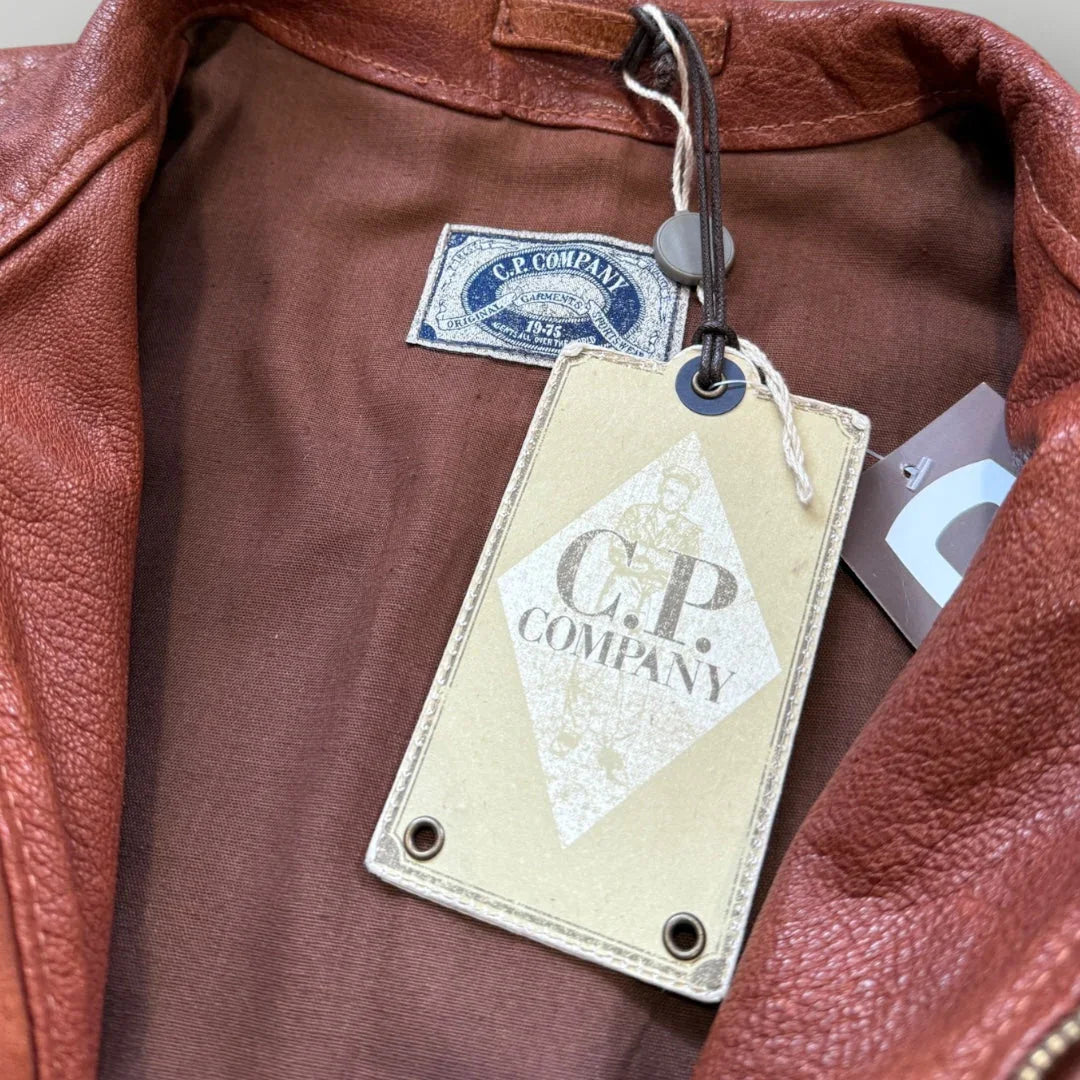 C.P. Company 100% Leather Biker Jacket 50