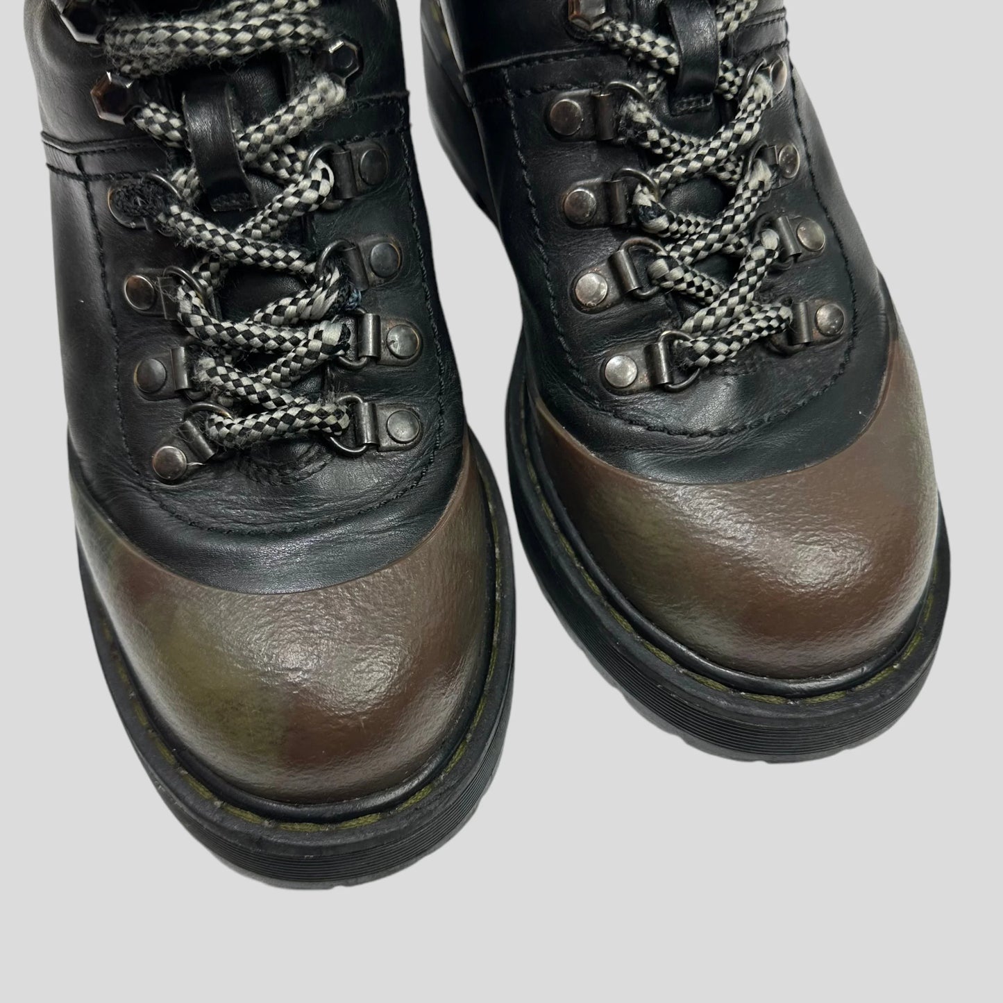 Prada Milano Leather Combat Boots - UK4.5/5