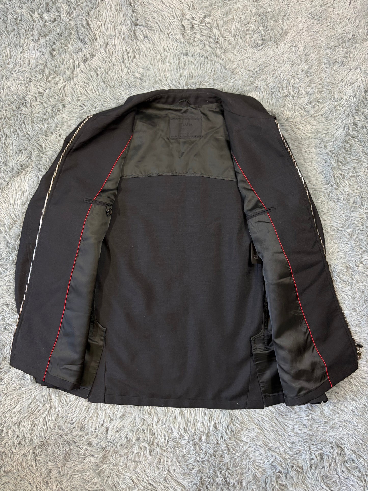 Prada Milano FW00 Mohair Blouson Jacket - M/L | O/S, Black