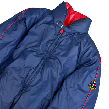 Moncler Reversible Puffer Jacket In Red & Navy (M) | Moncler, Navy