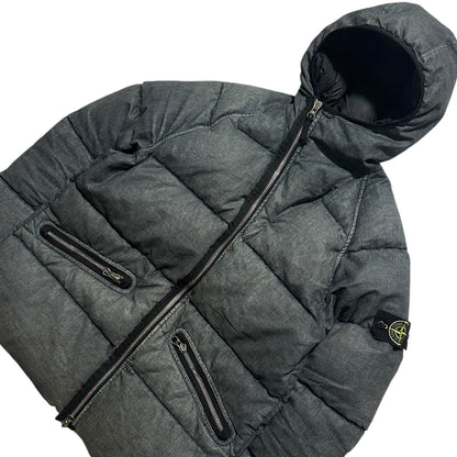 Stone Island Lino Resinito TC Asymetrical Zip Down Jacket