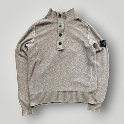 Stone Island SS/12 Lino Flax / Cotton Half Button Up M