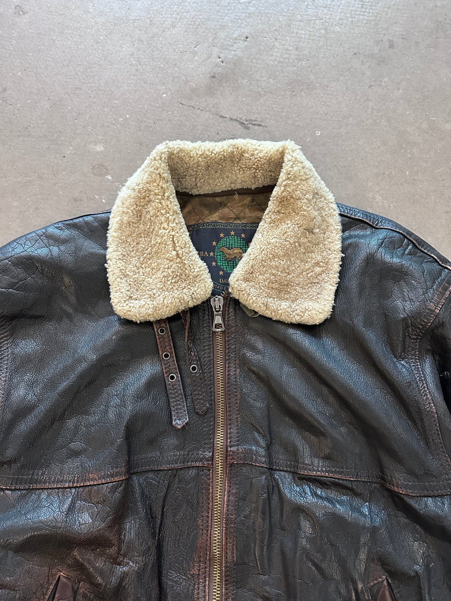 1990's Vera Pelle Shearling Jacket - XL | Default Title, Red