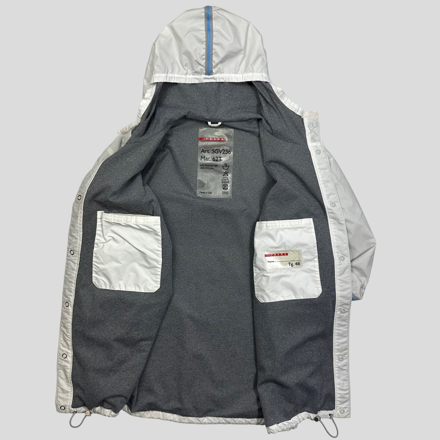 Prada Sport SS00 Gel Seam Nylon Jacket - IT48