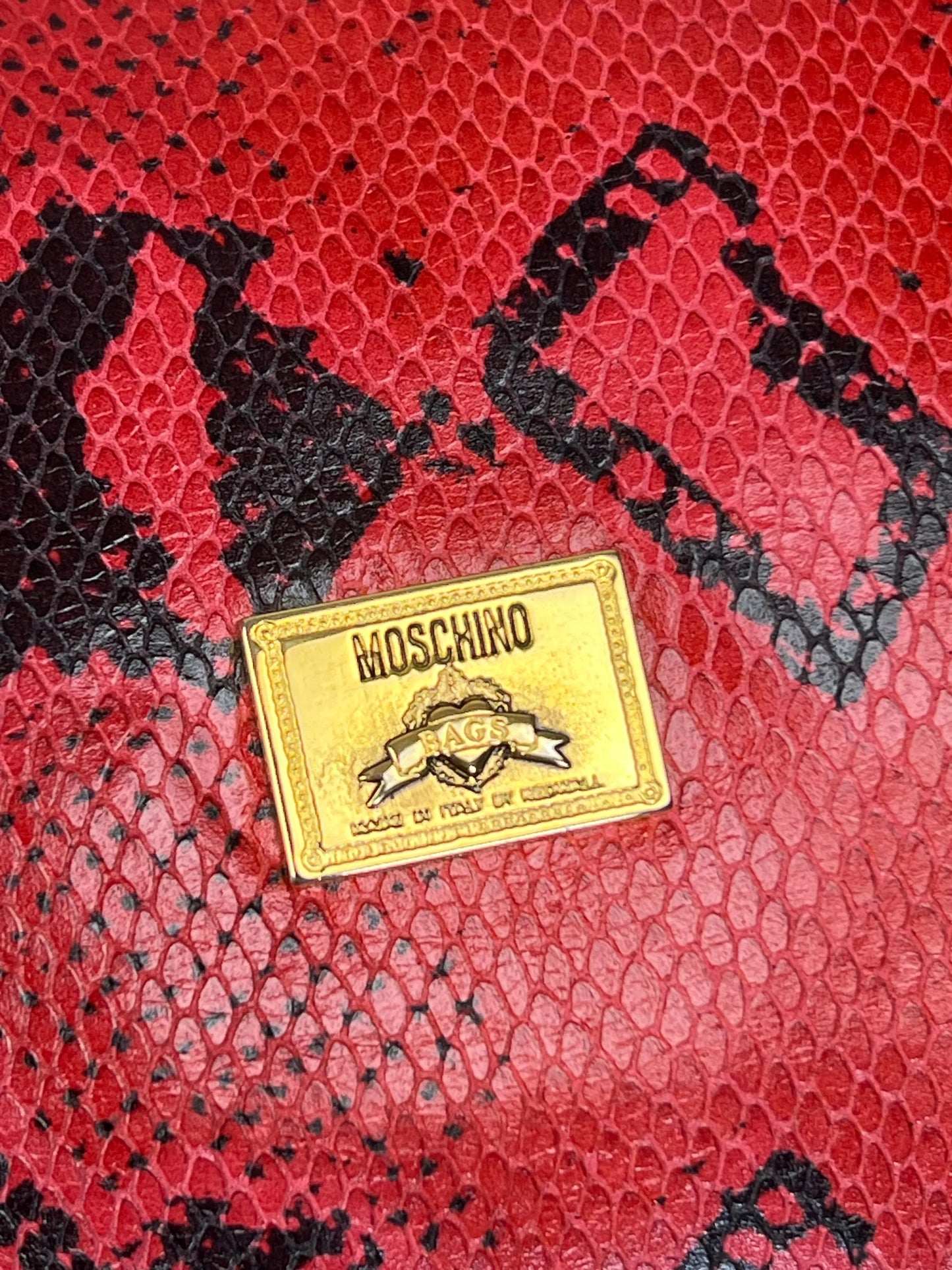 Moschino mid 1990s Python bag