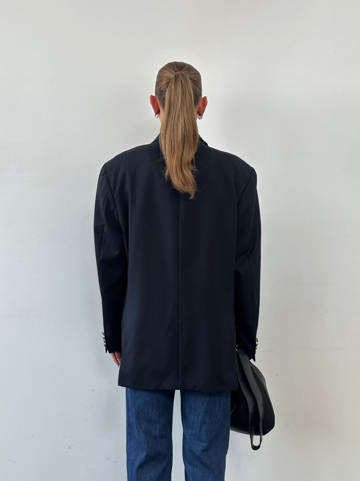 Yves Saint Laurent Pour Homme 1980s Pure Wool Bespoke Button Blazer - XL