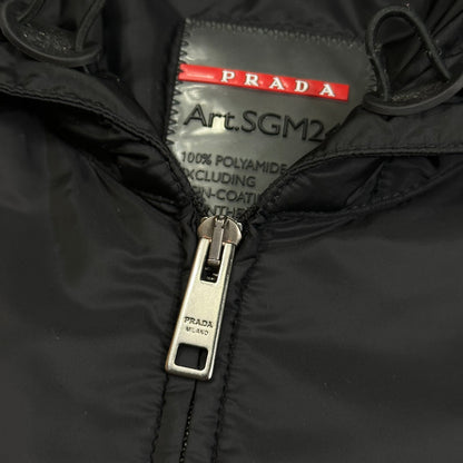 Prada Milano 2016 Nero Black Padded Nylon Windbreaker - S/M