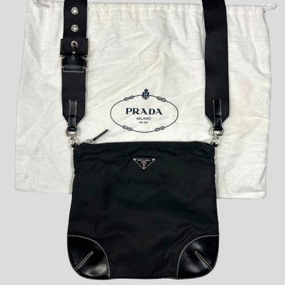 Prada Milano 00’s Nylon & Patent Leather Crossbody Bag