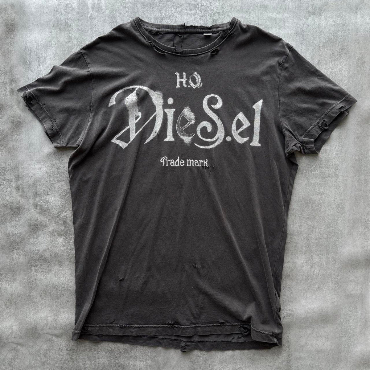 DIESEL DISTRESSED T-SHIRT | O/S, Red