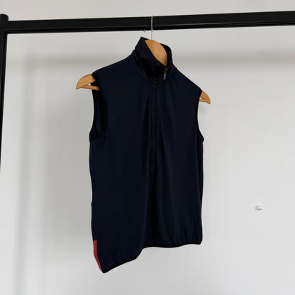 ss1999 prada sport zip up sleeveless top | O/S, Navy