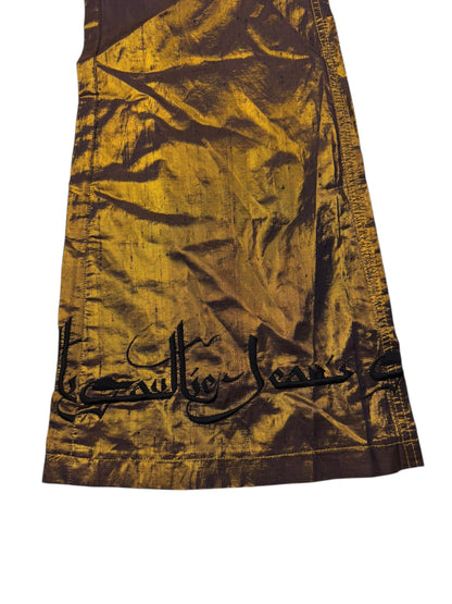 Jean Paul Gaultier c.F/W 1998 gold lamé trousers | 12, Gold