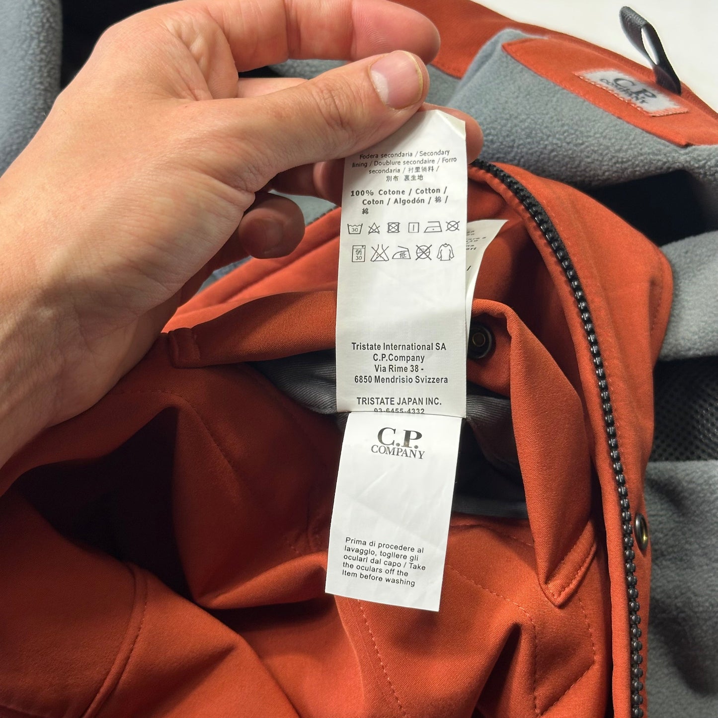 CP Company Orange Soft Shell Lens Bomber Jacket - IT50 (M)