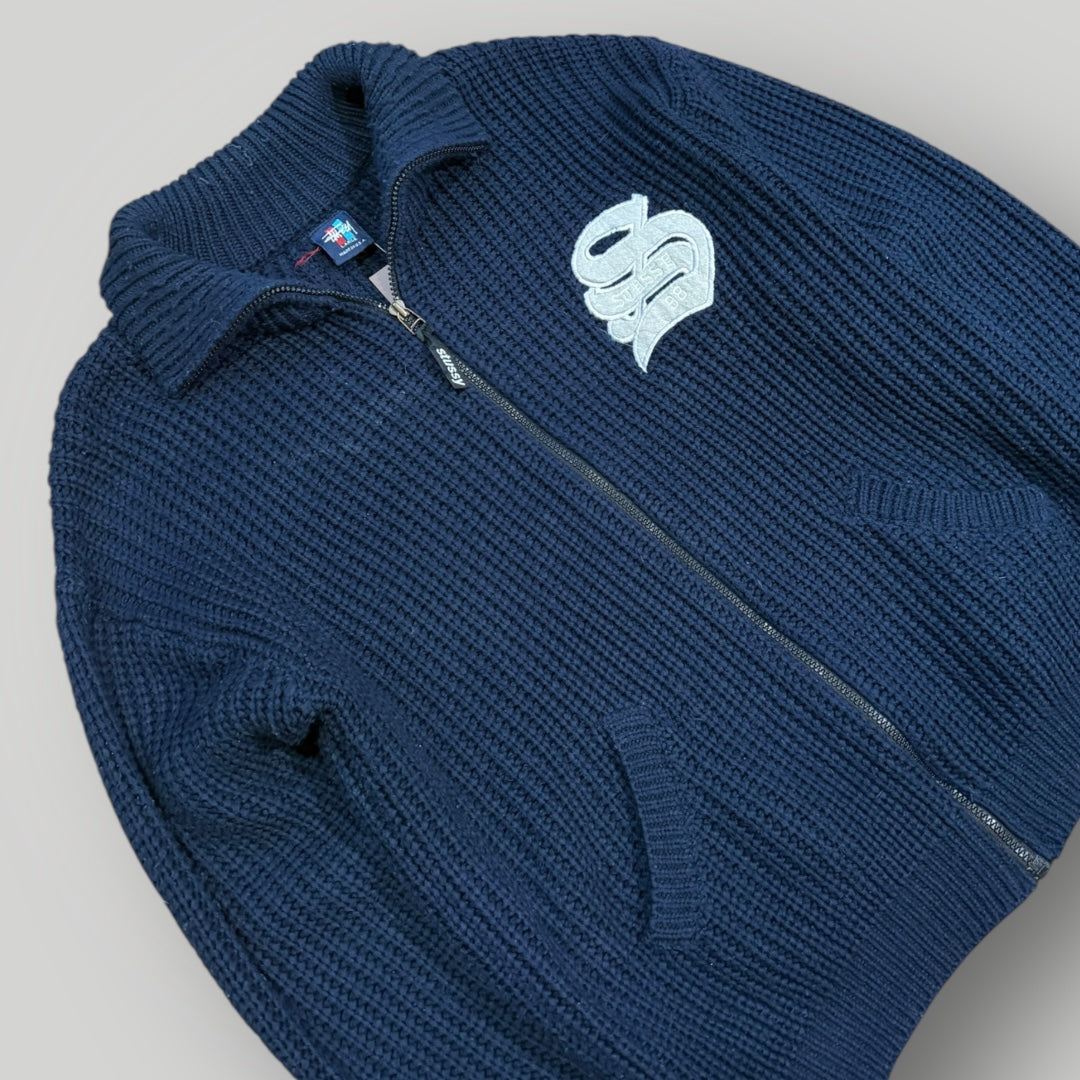 Stüssy 99-03 Spellout Embroidered Cable Knit L