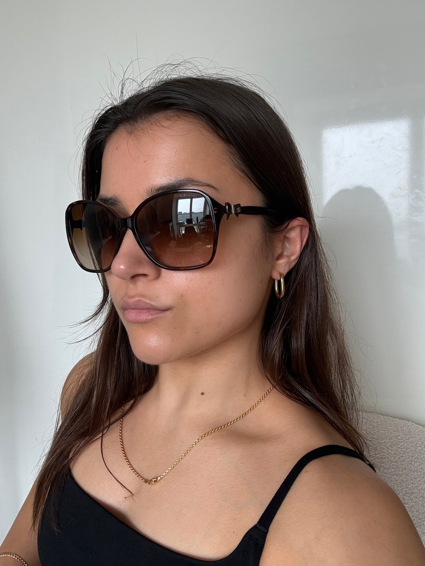 Vintage 2000s Chanel Oversized Sunglasses | O/S, Brown