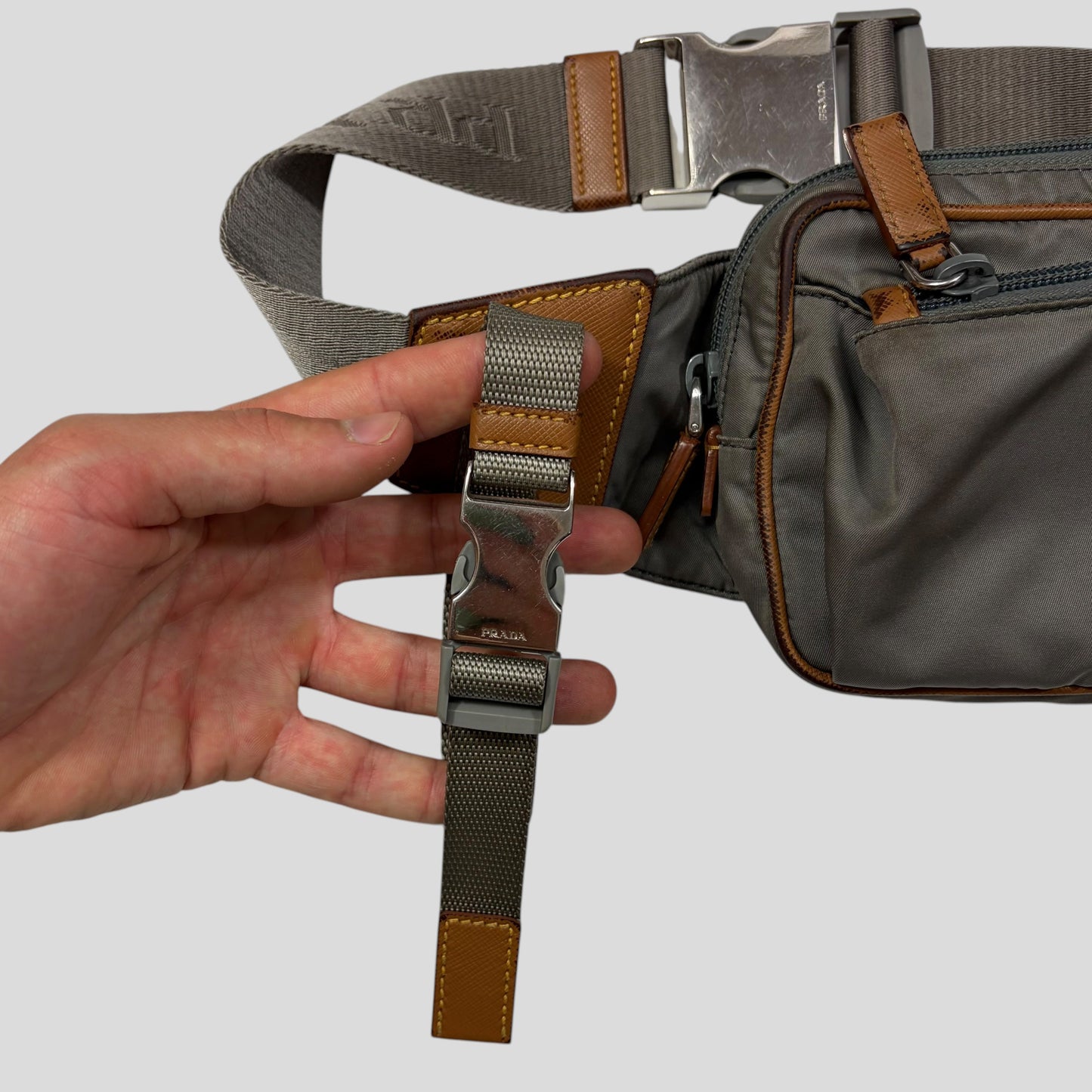 Prada 2018 Tessuto Montagna Nylon + Leather Utility Belt Bag | O/S, Multicoloured